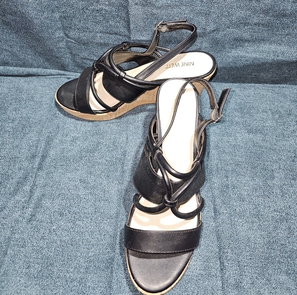 NINE WEST wedge heeled sandals 9.5